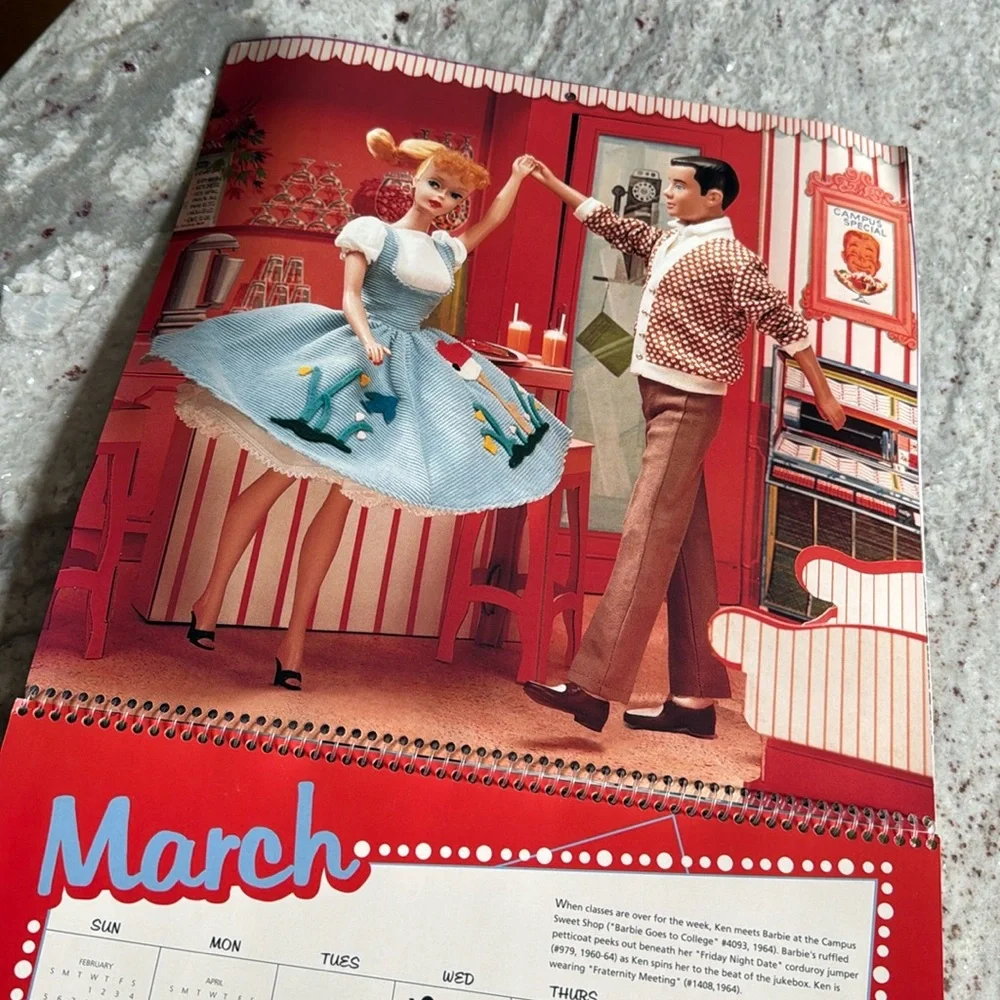 Vintage Hallmark 1995 Barbie Calendar